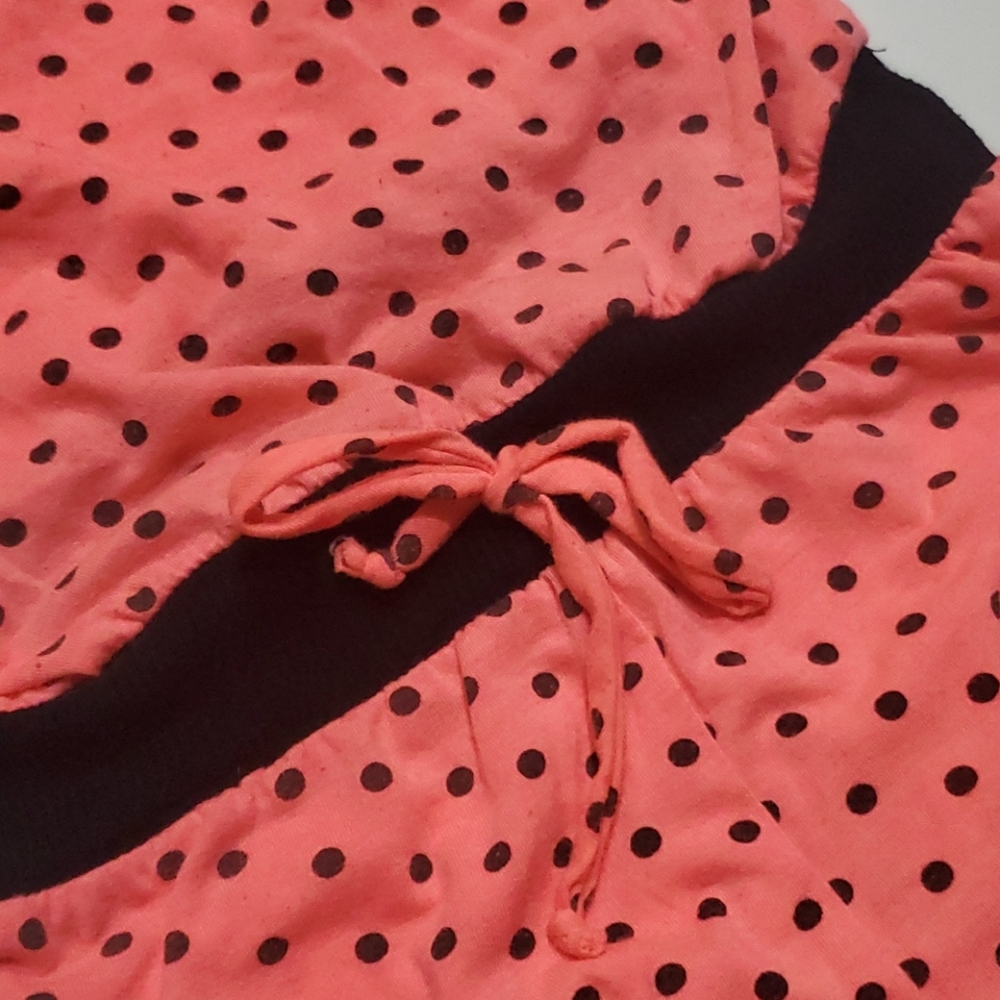 Girls Ruffled Polkadot Shorts Romper-6X - Picture 4 of 8